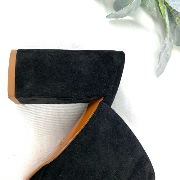 Robert Clergerie Abrice suede peep toe mules with chunky heel - Picture 7 of 15